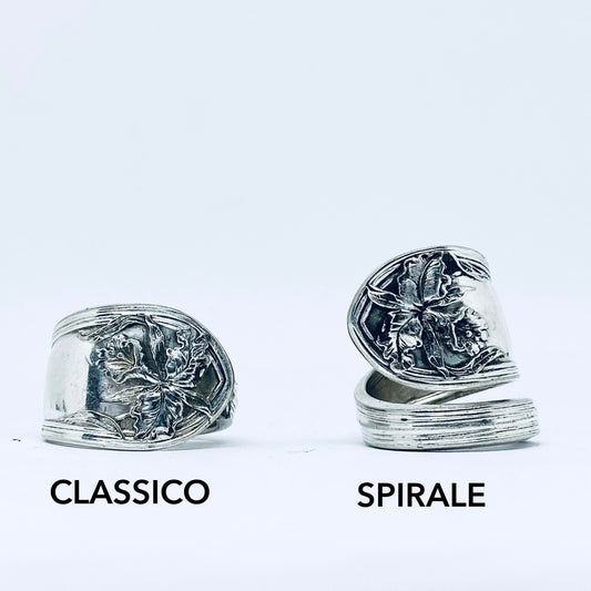 Anello Artigianale Mod. CLASSICO/SPIRALE  Realizzato con Antica posata in Argento (Prima Metà del ’900)