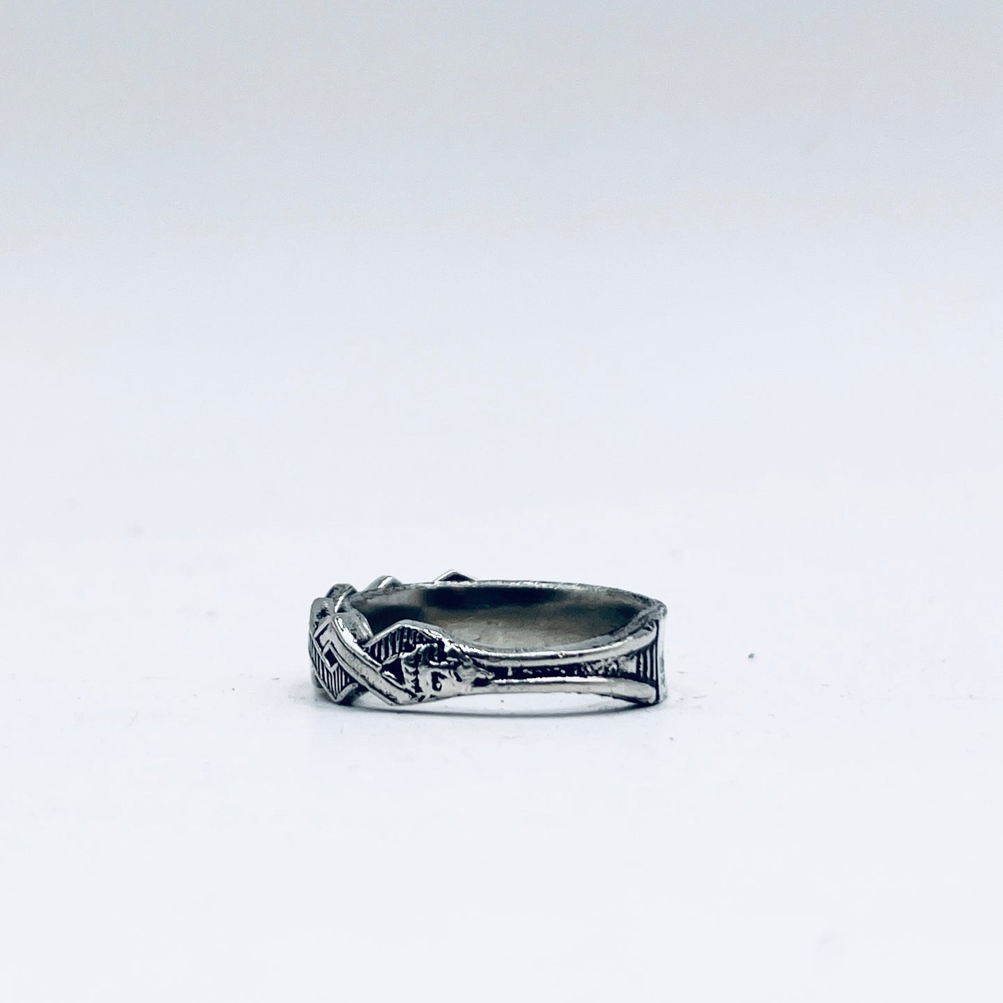 Anello Artigianale FEDINA CELTICA Mod. CLASSICO  Realizzato con Antica posata (Prima Metà del ’900)