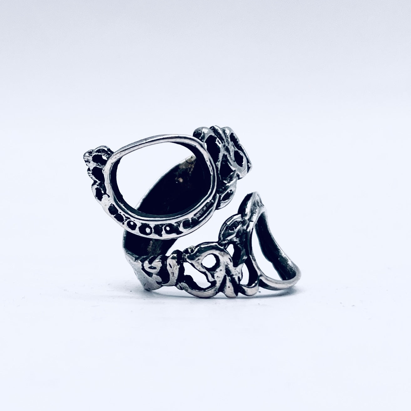 Anello Artigianale FORBICINE SARTA Mod. SPIRALE  Realizzato con Antica posata in Argento (Prima Metà del ’900)