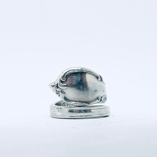 Anello Artigianale Mod. SPIRALE  Realizzato con Antica posata in Argento (Prima Metà del ’900)
