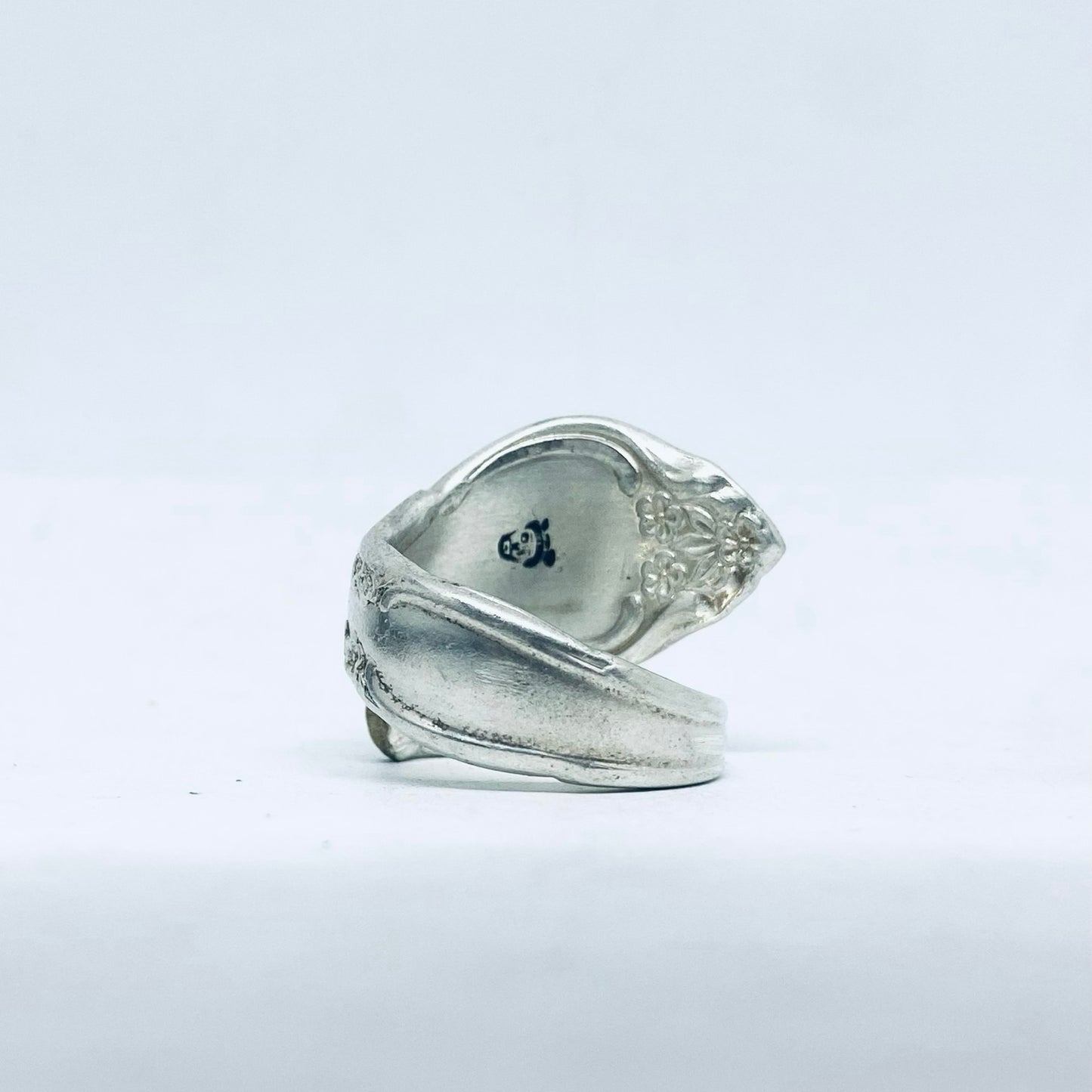 Anello Artigianale Mod. SPIRALE  Realizzato con Antica posata in Argento (Prima Metà del ’900)