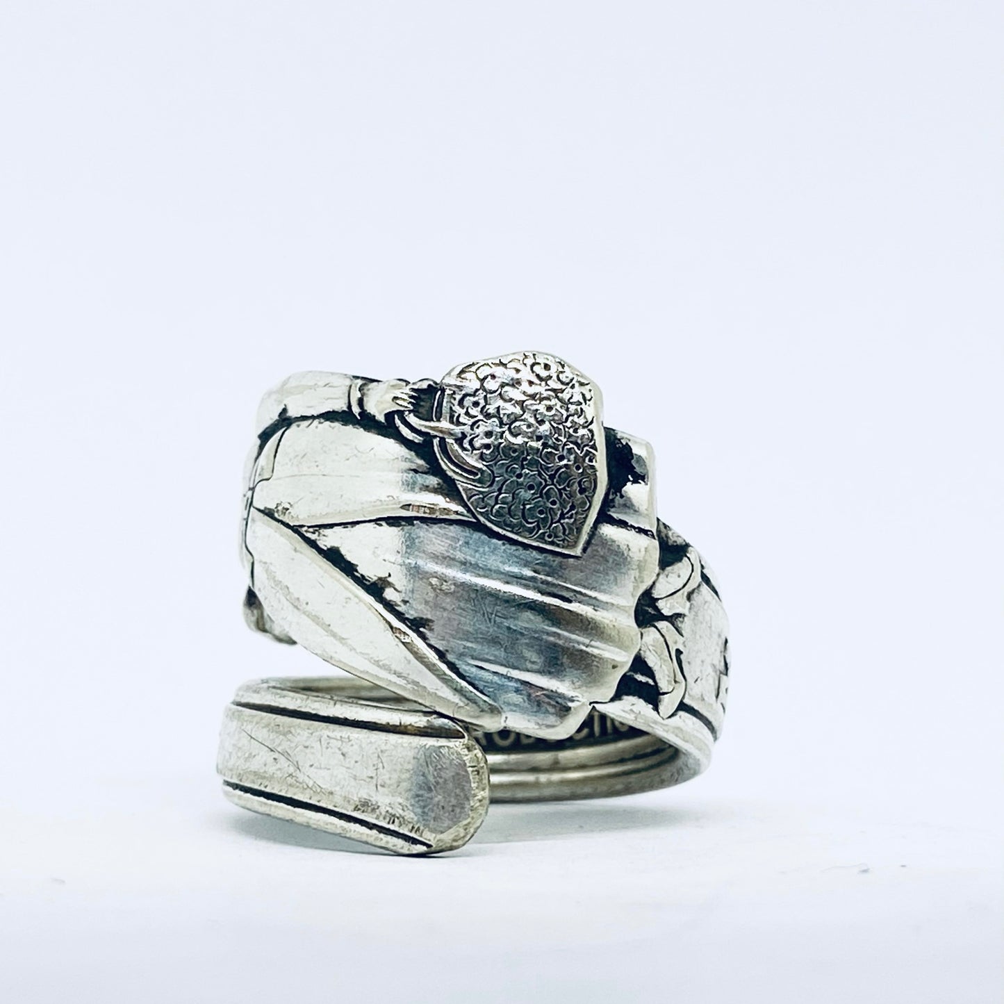 Anello Artigianale MARY POPPINS Mod. SPIRALE  Realizzato con Antica posata in Argento (Prima Metà del ’900)