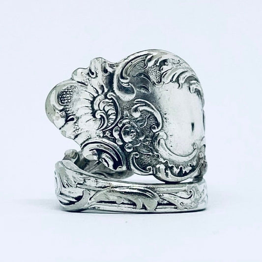 Anello Artigianale Mod. SPIRALE  Realizzato con Antica posata in Argento (Prima Metà del ’900)