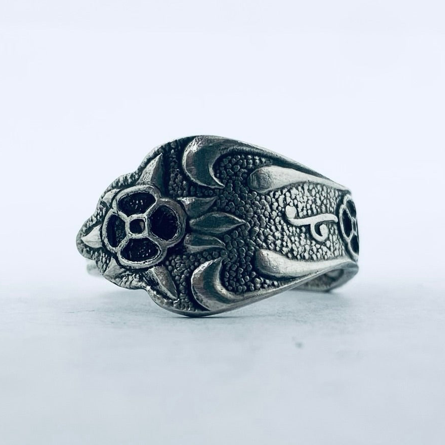 Anello Artigianale RUSSIA Mod. CLASSICO/SPIRALE  Realizzato con Antica posata in Argento (Prima Metà del ’900)