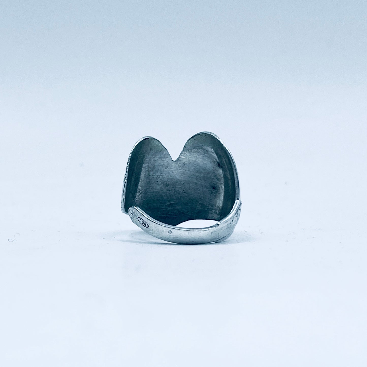 Anello Artigianale GRANDE CUORE Mod. CLASSICO  Realizzato con Antica posata in Argento (Prima Metà del ’900)