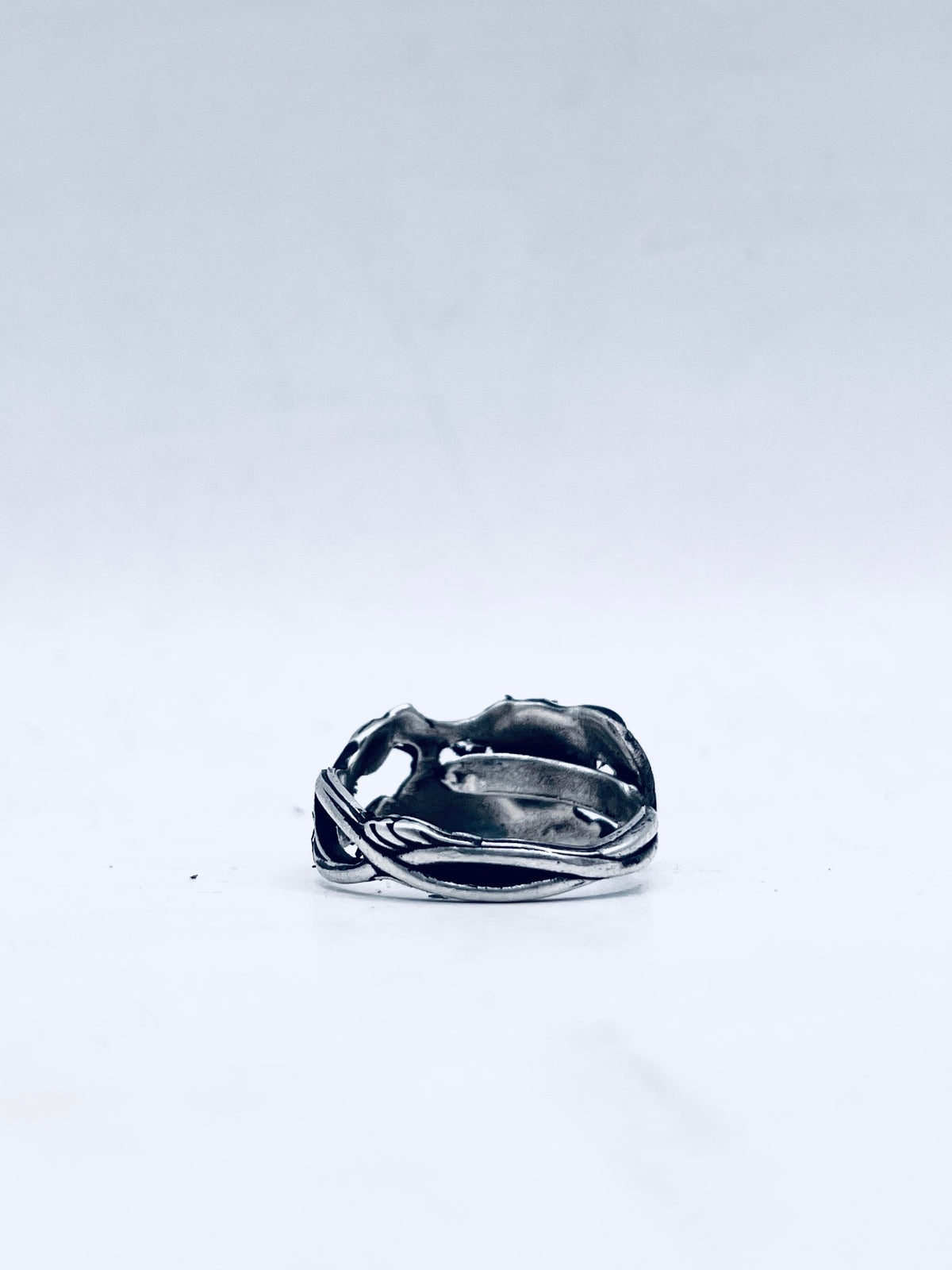 Anello Rose Art Nouveau ricavato da una posata antica in argento 925 – vista 8