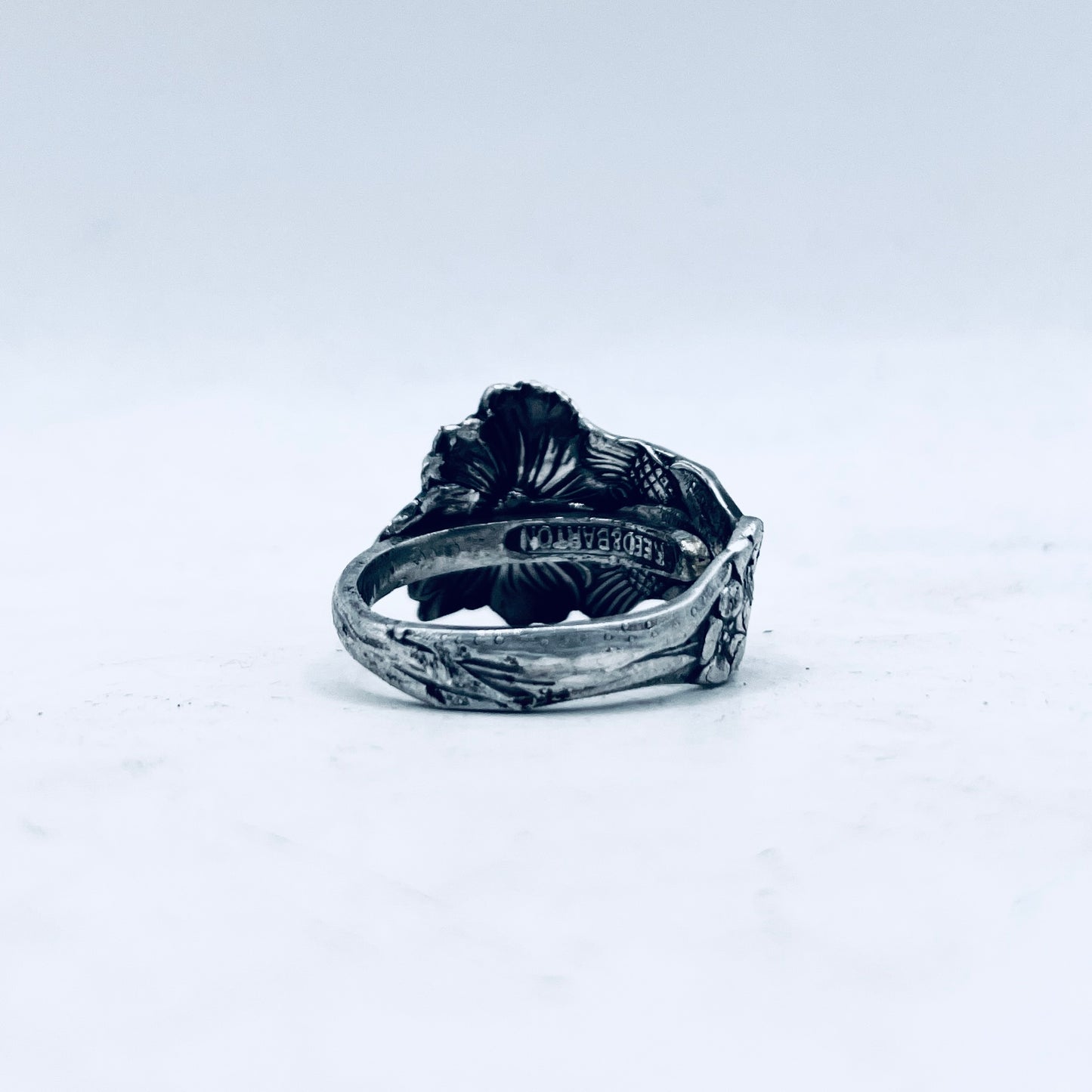 Anello Artigianale CARDO SCOZIA Mod. SPIRALE/CLASSICO Realizzato con Antica posata in Argento (Prima Metà del ’900)