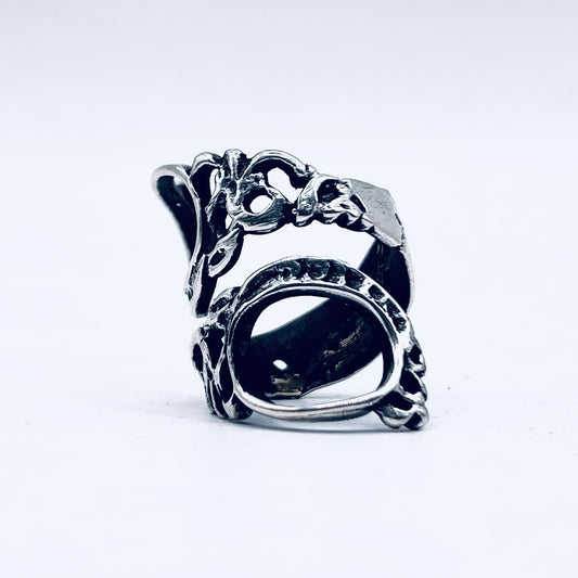 Anello Artigianale FORBICINE SARTA Mod. SPIRALE  Realizzato con Antica posata in Argento (Prima Metà del ’900)