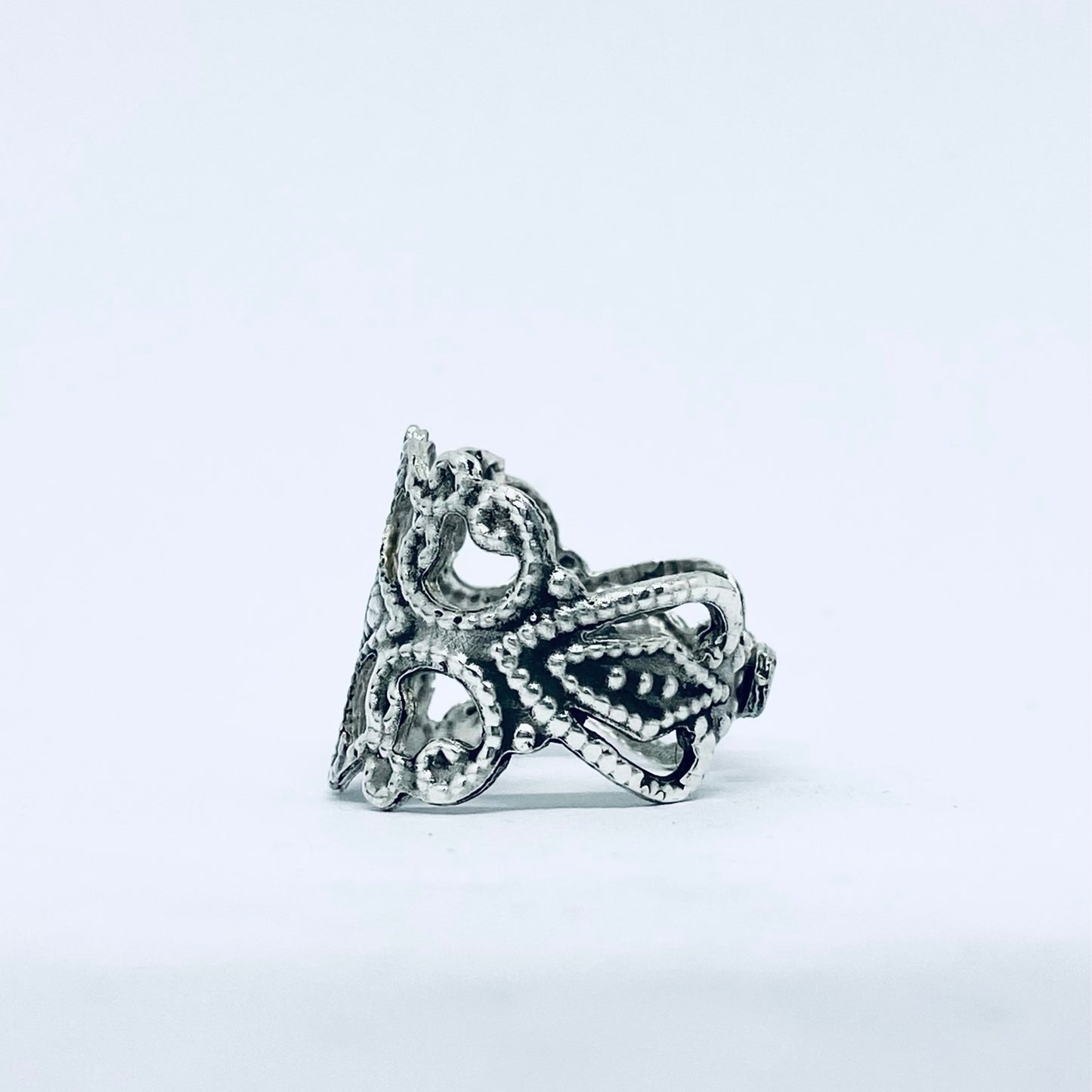 Anello Artigianale “BOCCHETTA SERRATURA ROMBO” Realizzato con bocchetta serratura in Argento (Prima Metà del ’900)