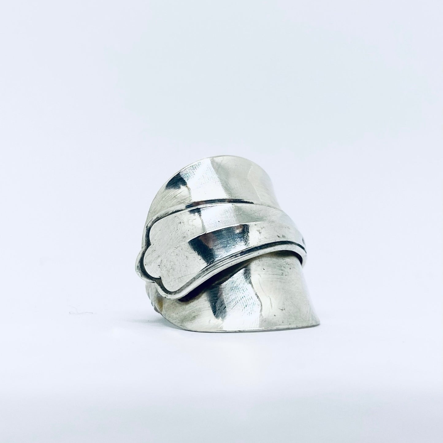 Anello Artigianale SAN MARCO Mod. INTERO  Realizzato con intero Antico Cucchiaino in Argento (Prima Metà del ’900)