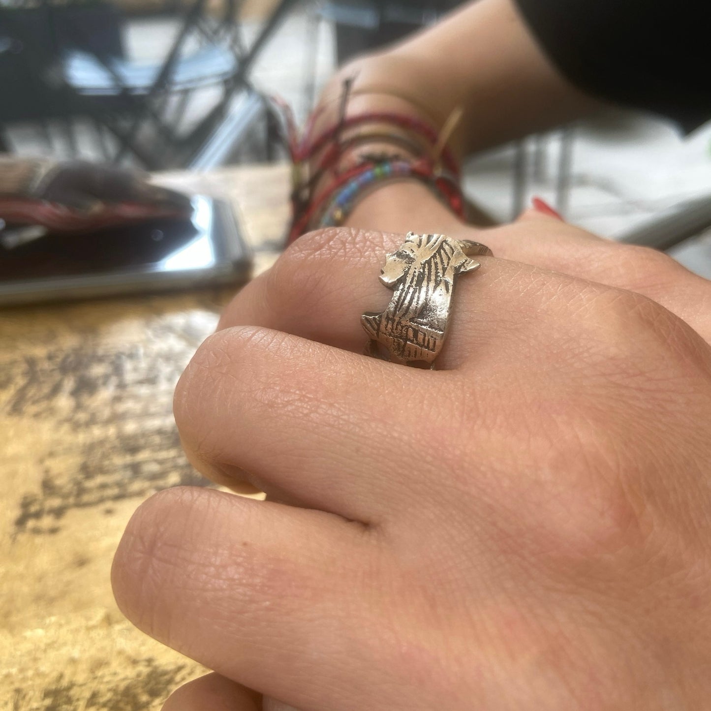 Anello Artigianale CLEOPATRA Mod. CLASSICO  Realizzato con Antica posata in Argento (Prima Metà del ’900)