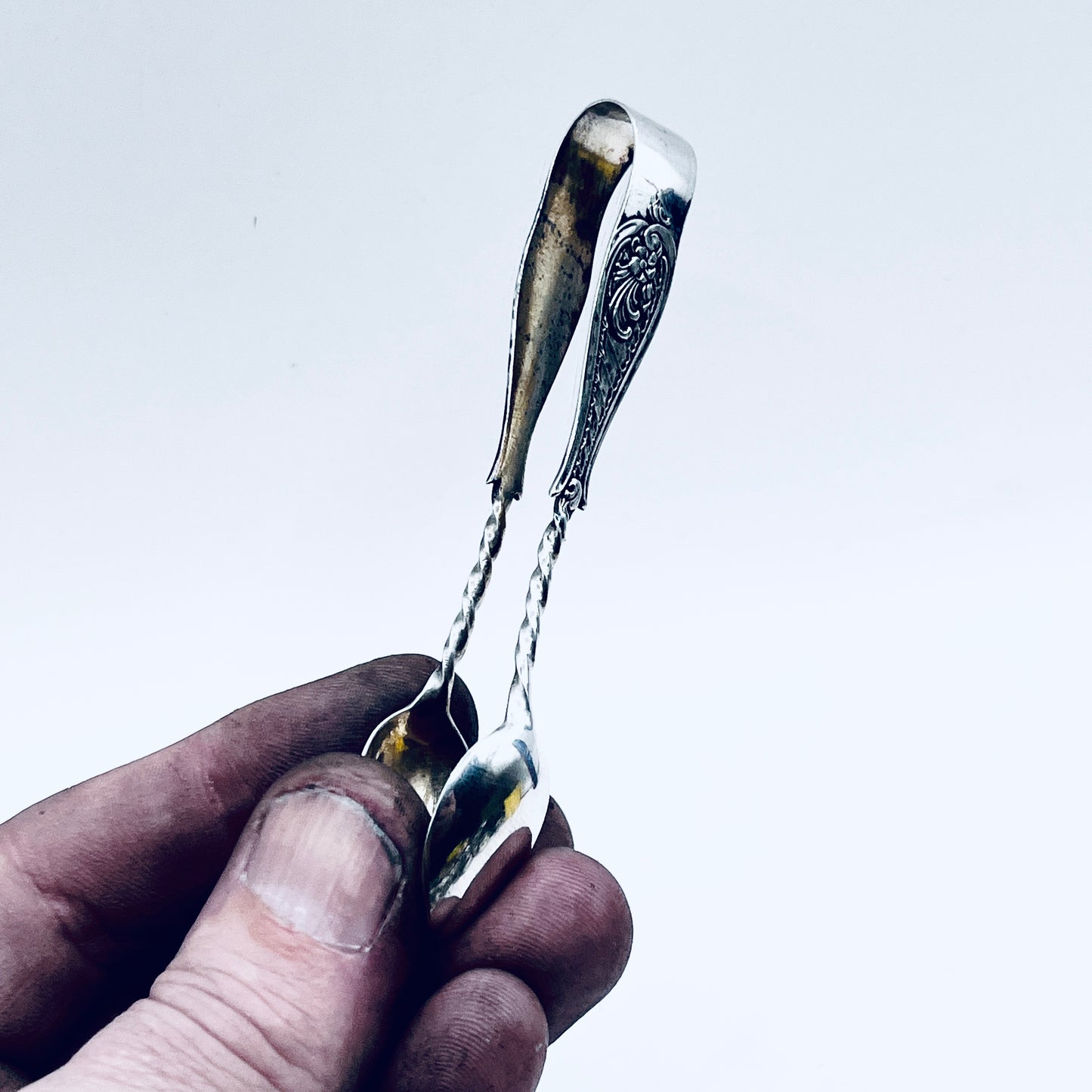 Anello Artigianale Mod. INTERO  JUGENDSTIL Realizzato con Antica posata in Argento (Prima Metà del ’900)