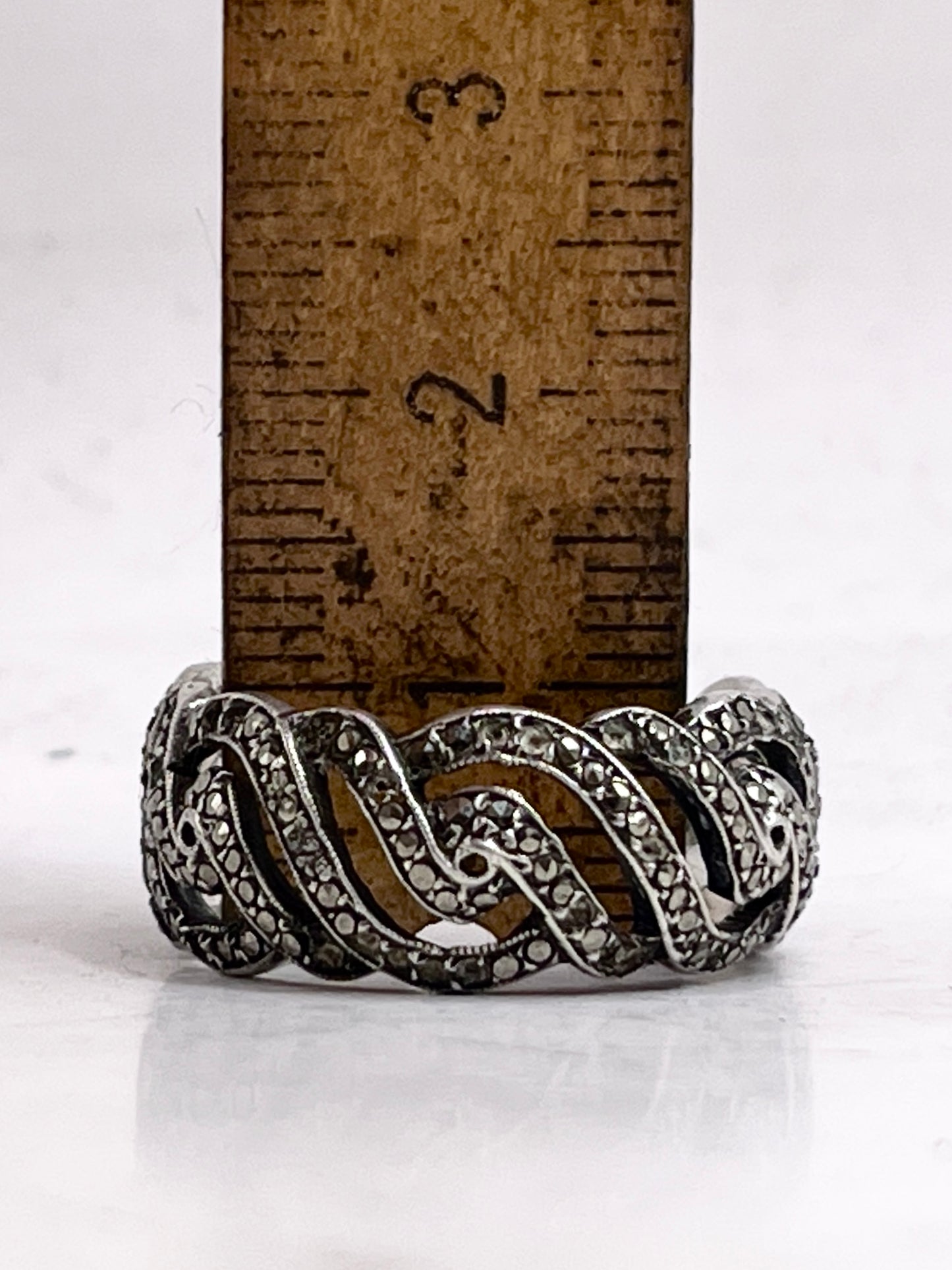 Anello Artigianale SPILLA INTRECCIO Mod. SPILLA Realizzato con Antica spilla in Argento (Prima Metà del ’900)