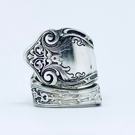 Anello Artigianale Mod. SPIRALE  Realizzato con Antica posata in Argento (Prima Metà del ’900)