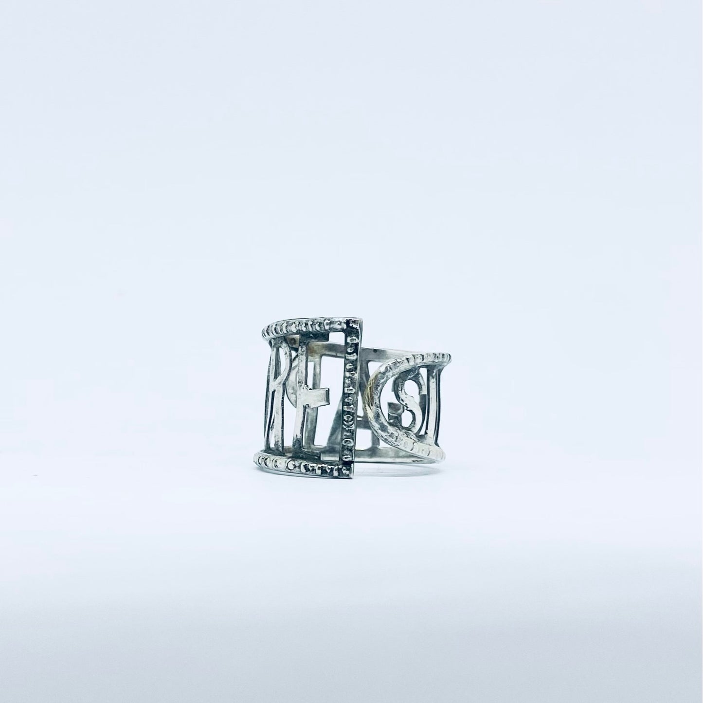 Anello Artigianale SINGAPORE Mod. CLASSICO  Realizzato con Antica posata in Argento (Prima Metà del ’900)