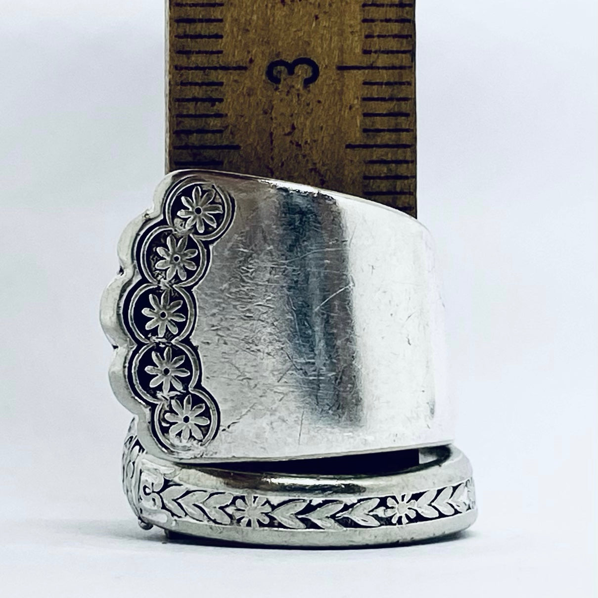 Anello Artigianale Mod. SPIRALE  Realizzato con Antica posata in Argento (Prima Metà del ’900)