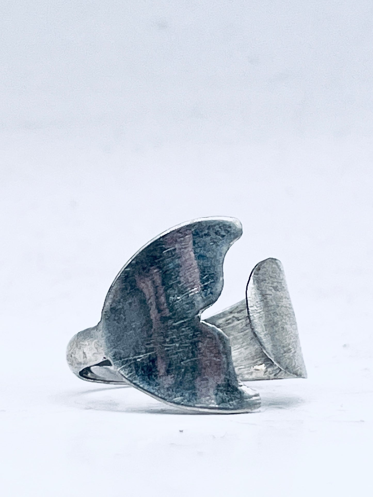 Anello Artigianale Mod. MINICODA#05 Realizzato con Antica posata in Argento (Prima Metà del ’900)