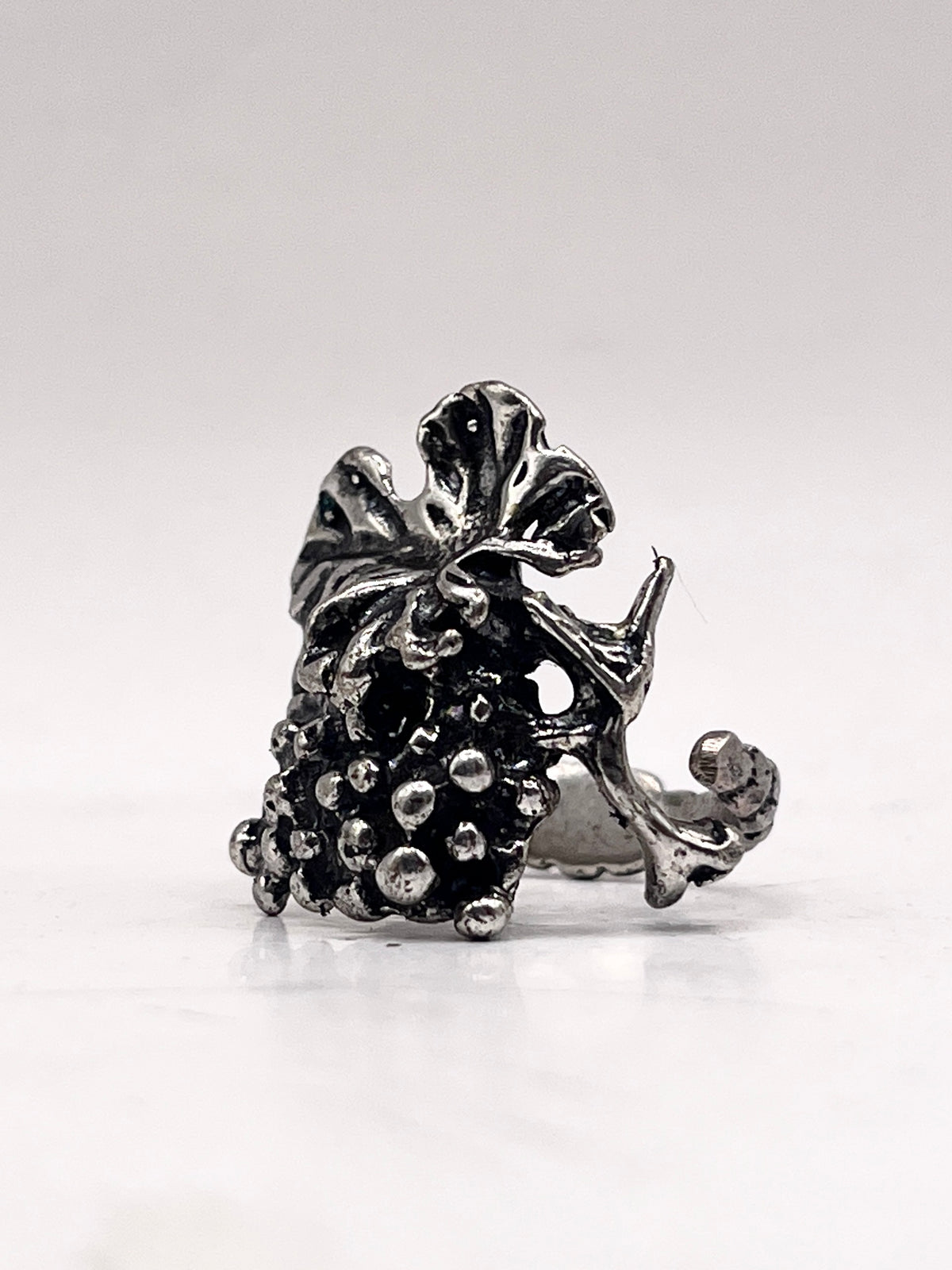 Anello Uva ricavato da un cucchiaino antico in argento 800
