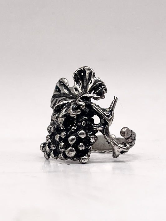 Anello Uva ricavato da un cucchiaino antico in argento 800