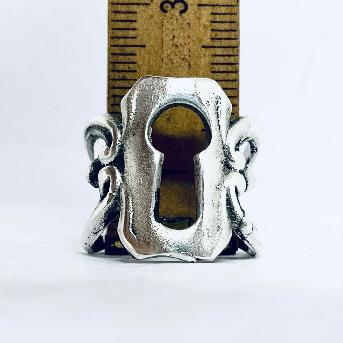 Anello Artigianale “SERRATURA RETTANGOLO” Realizzato con serratura in Argento (Prima Metà del ’900)