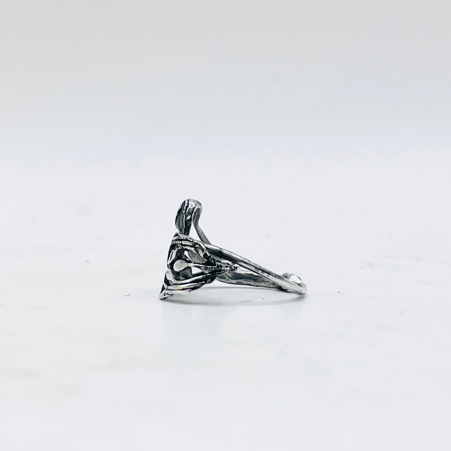 Anello Artigianale SPIGA 01 Mod. CLASSICO  Realizzato con Antica SPILLA in Argento 800(Prima Metà del ’900)