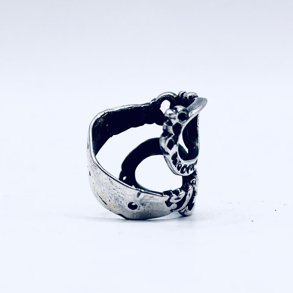 Anello Artigianale FORBICINE SARTA Mod. SPIRALE  Realizzato con Antica posata in Argento (Prima Metà del ’900)