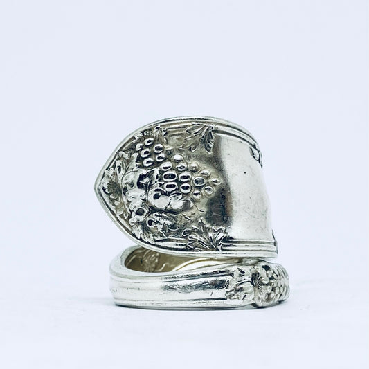 Anello Artigianale UVA Mod. SPIRALE  Realizzato con Antica posata in Argento (Prima Metà del ’900)