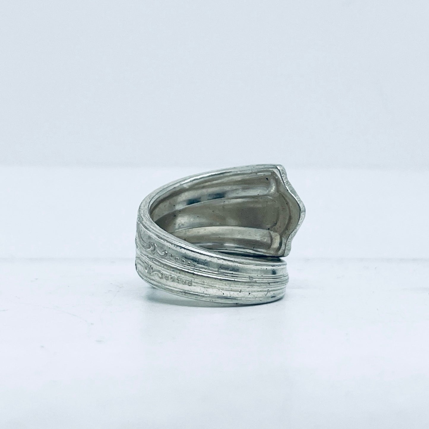 Anello Artigianale Mod. SPIRALE  Realizzato con Antica posata in Argento (Prima Metà del ’900)
