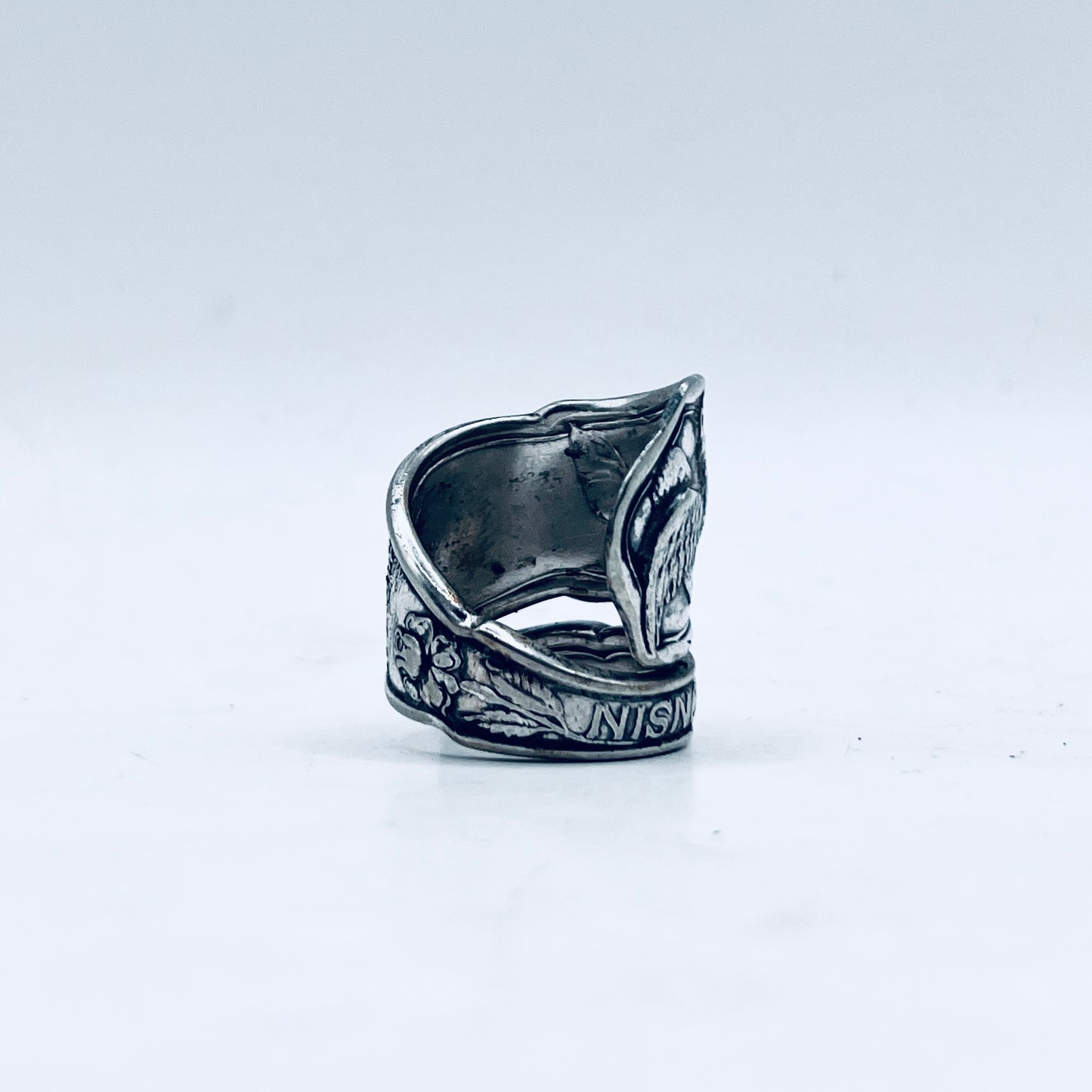 Anello Artigianale Mod. CLASSICO/SPIRALE  MISSOURI Realizzato con Antica posata in Argento (Prima Metà del ’900)
