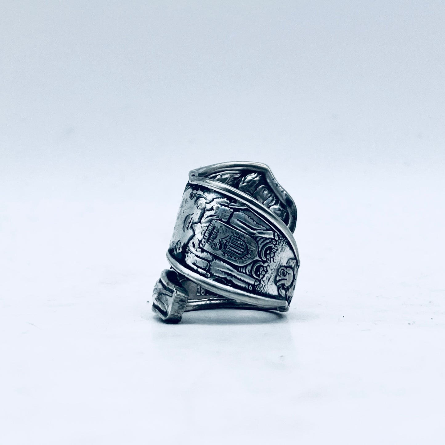 Anello Artigianale Mod. CLASSICO/SPIRALE  MISSOURI Realizzato con Antica posata in Argento (Prima Metà del ’900)