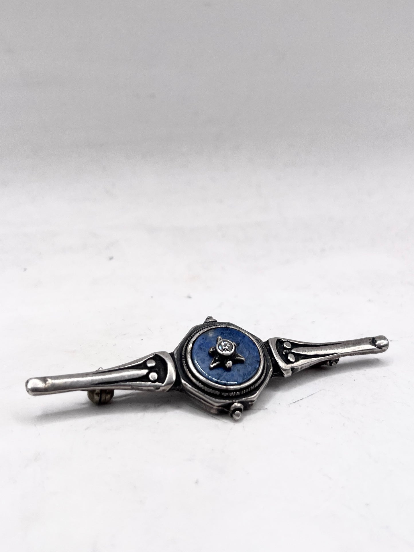 Anello Artigianale SPILLA ROSA DEI VENTI  Mod. SPILLA Realizzato con Antica spilla in Argento (Prima Metà del ’900)