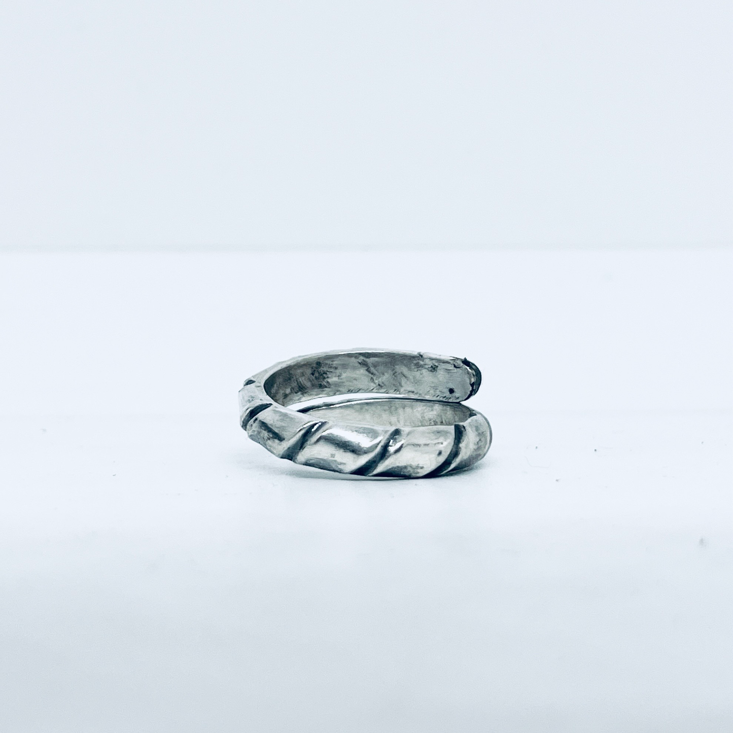 Anello Artigianale  S.MARCO  Mod. CLASSICO/FEDINA/SPIRALE  Realizzato con Antica posata in Argento (Prima Metà del ’900)