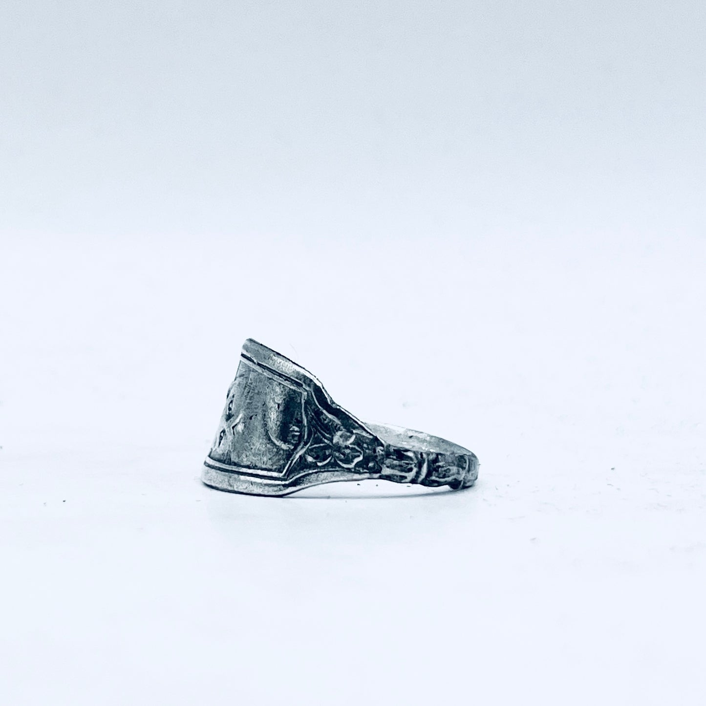 Anello Artigianale GATTO VIPPY 04 Mod. CLASSICO  Realizzato con Antica posata in Argento (Prima Metà del ’900