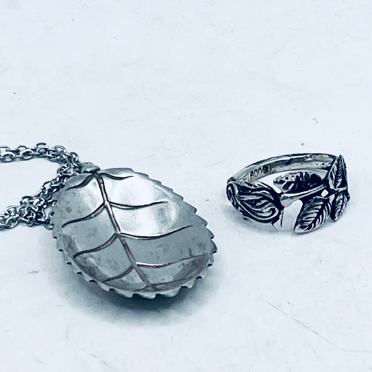 Anello Artigianale + Pendente (in omaggio) ROSA DI HILDESCHEIM Mod. CLASSICO  Realizzato con Antica posata in Argento (Prima Metà del ’900) (Copia)