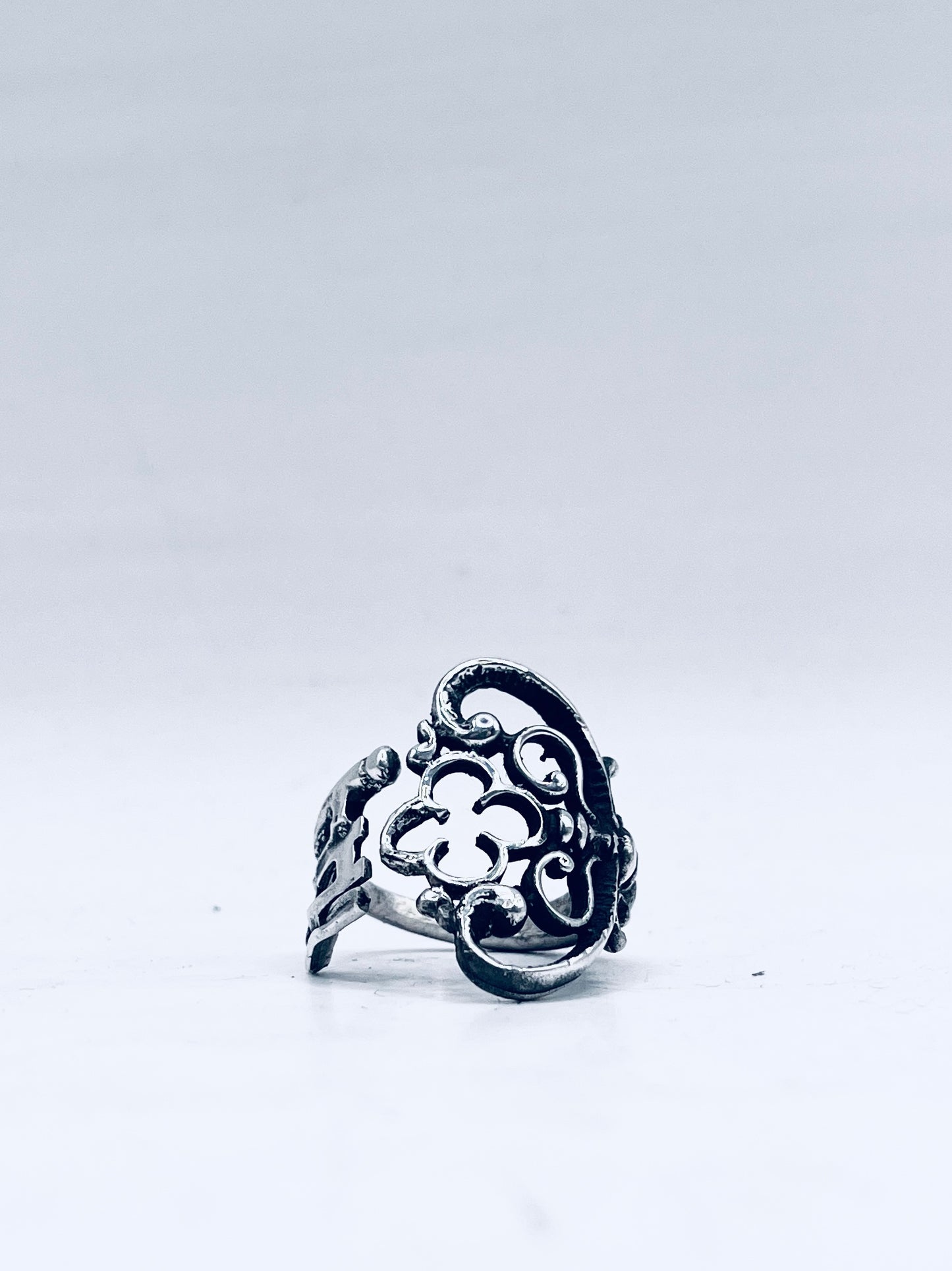 Anello Artigianale “CHIAVE CORONA ARGENTO 925” Realizzato con Antica Chiave in Argento