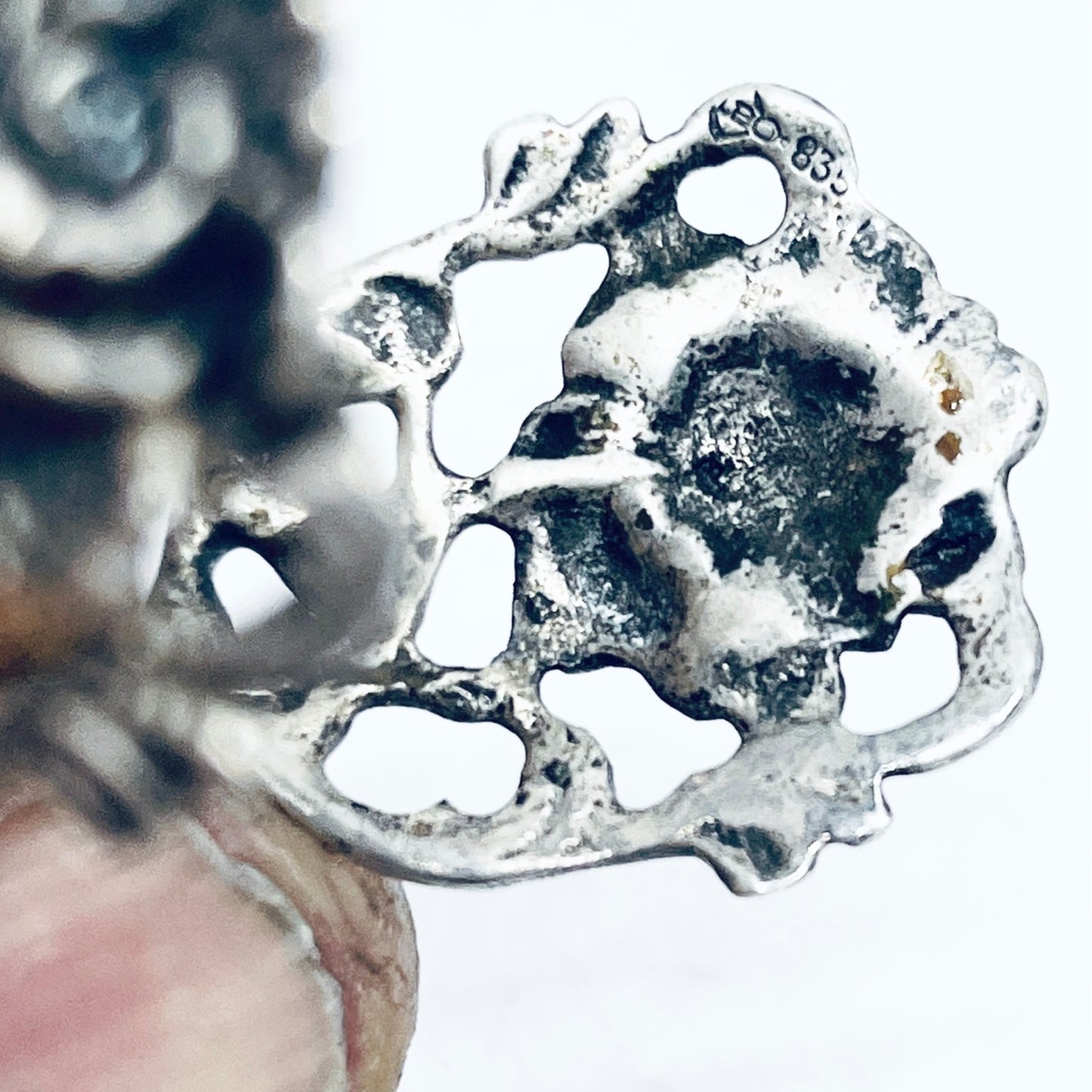 Anello Artigianale ROSA DI HILDESCHEIM Mod. FASCIONA  Realizzato con Antica posata in Argento (Prima Metà del ’900)