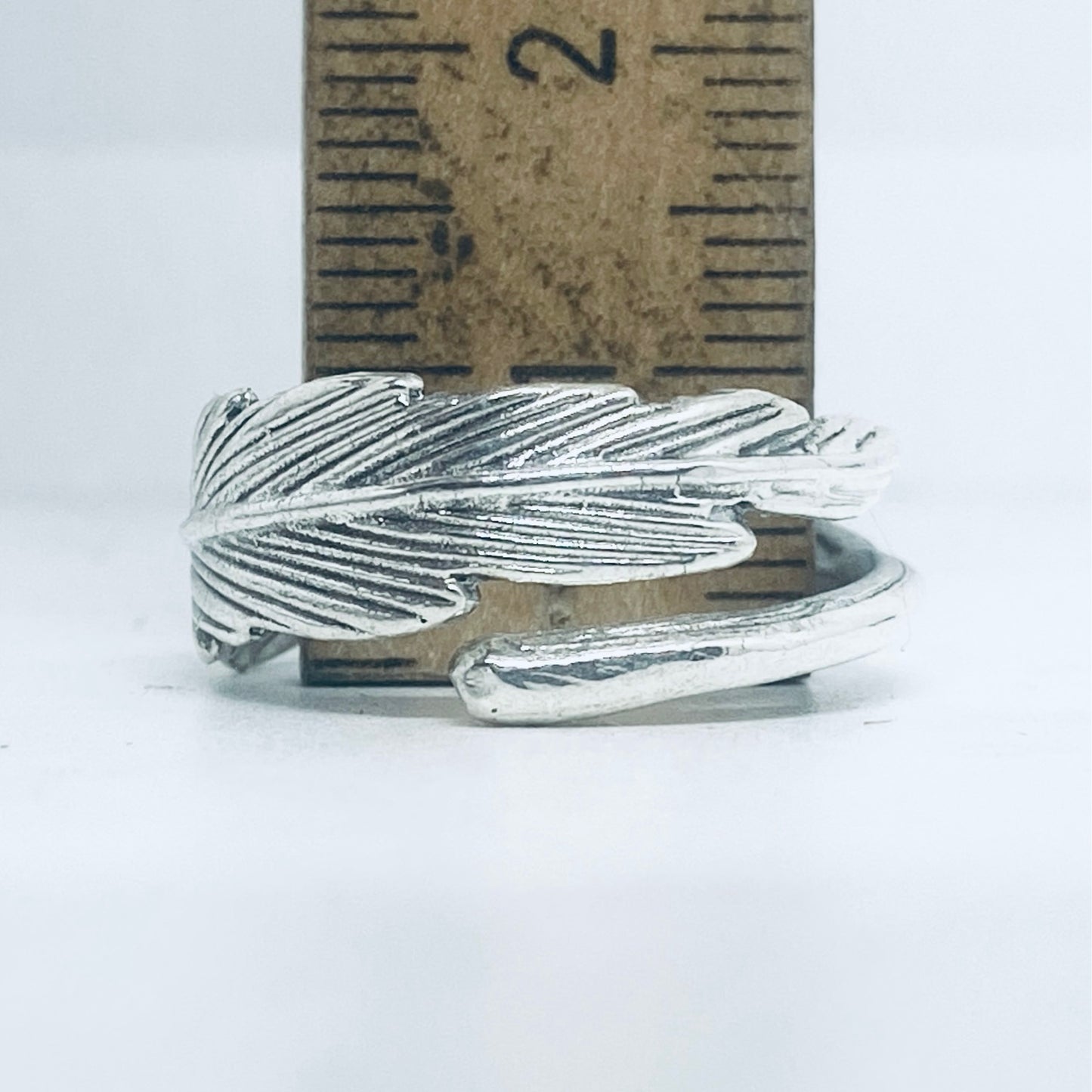 Anello Artigianale PIUMA Mod. SPILLA Realizzato con Antica spilla in Argento (Prima Metà del ’900)