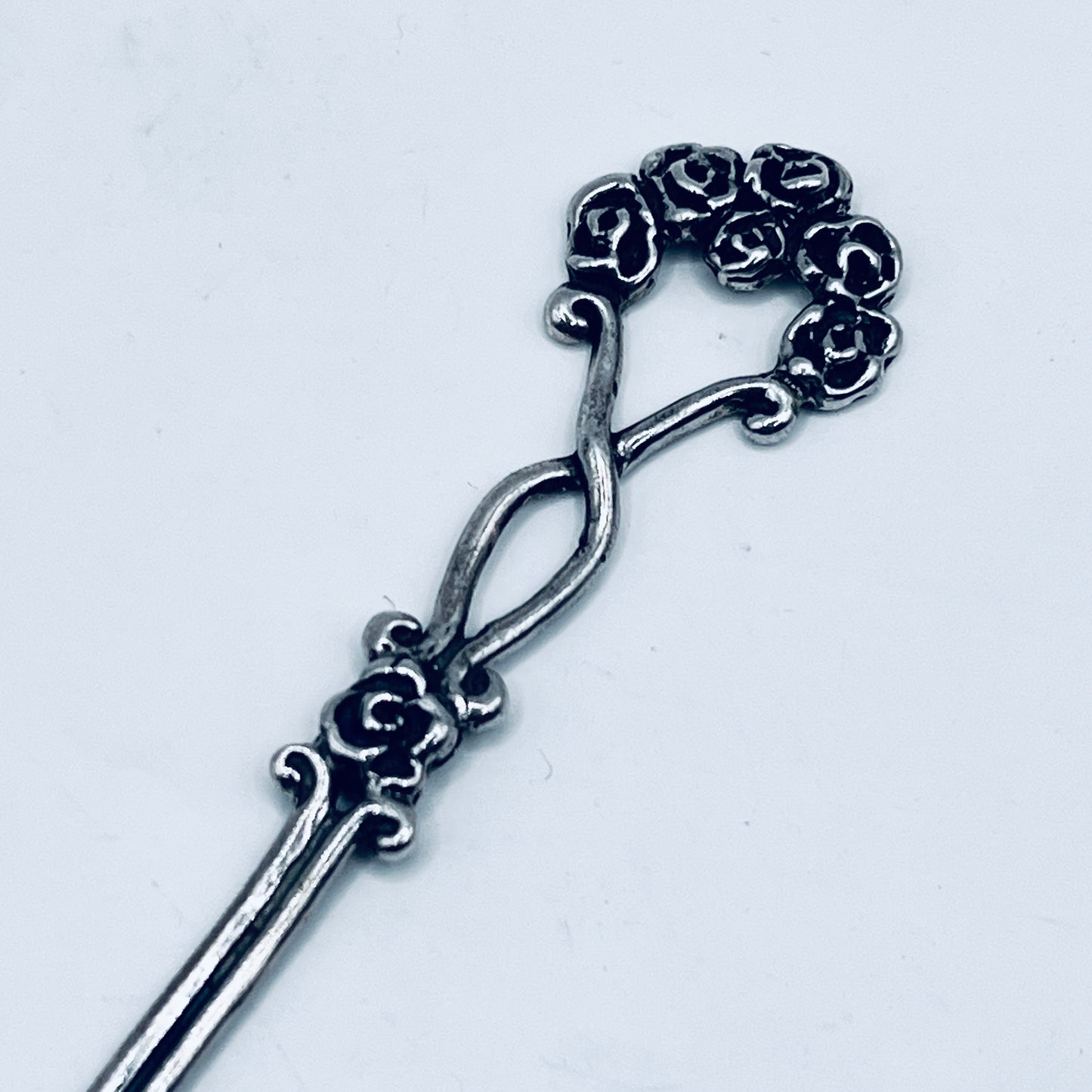 Anello Artigianale CORONA DI FIORI Mod. CLASSICO  + PENDENTE IN OMAGGIO Realizzato con intero Antico Cucchiaino in Argento 800(Prima Metà del ’900)