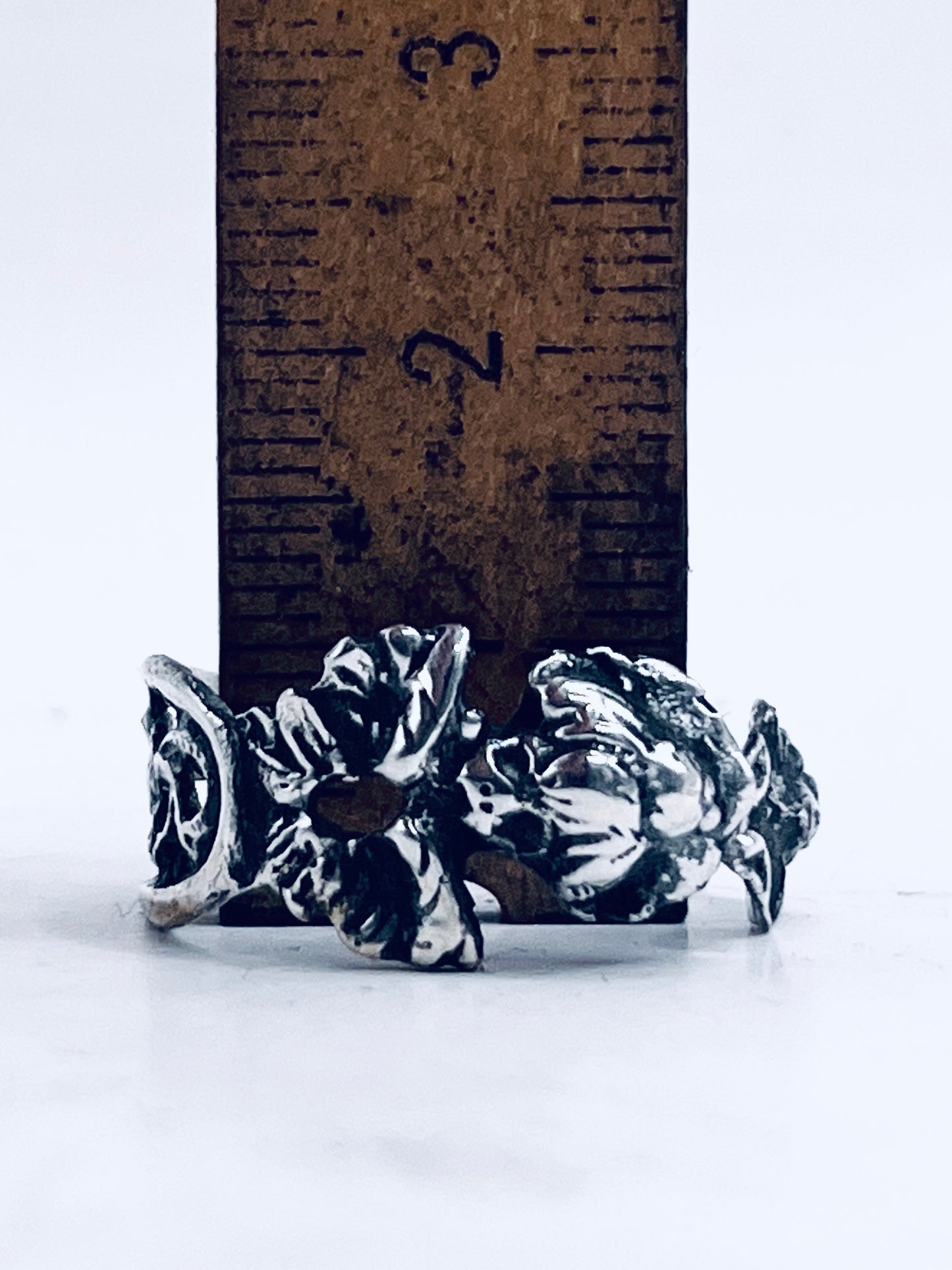 Anello Artigianale PUTTO Mod. CLASSICO  Realizzato con intero Antico Cucchiaino in Argento 800(Prima Metà del ’900)