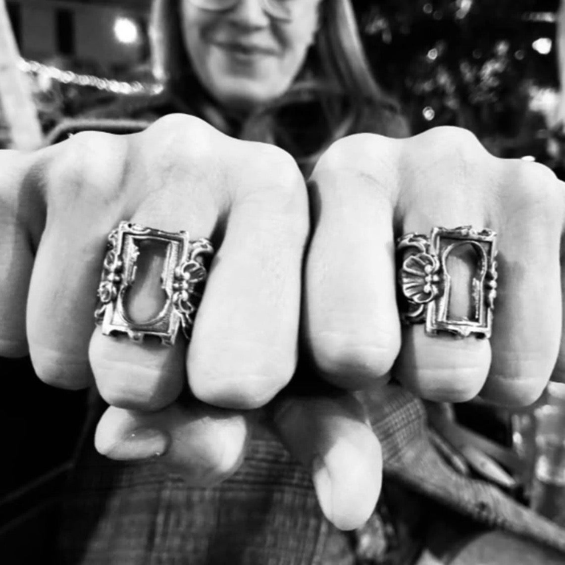 Anello Artigianale “SERRATURA CONCHIGLIE” Realizzato con serratura in Argento (Prima Metà del ’900)