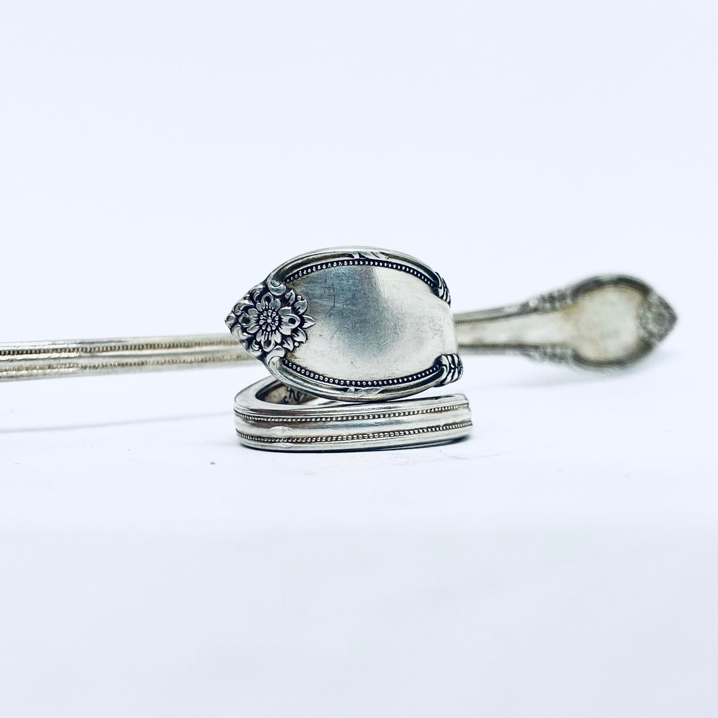 Anello Artigianale Mod. CLASSICO/SPIRALE  Realizzato con Antica posata in Argento (Prima Metà del ’900)