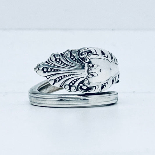 Anello Artigianale Mod. SPIRALE  Realizzato con Antica posata in Argento (Prima Metà del ’900)