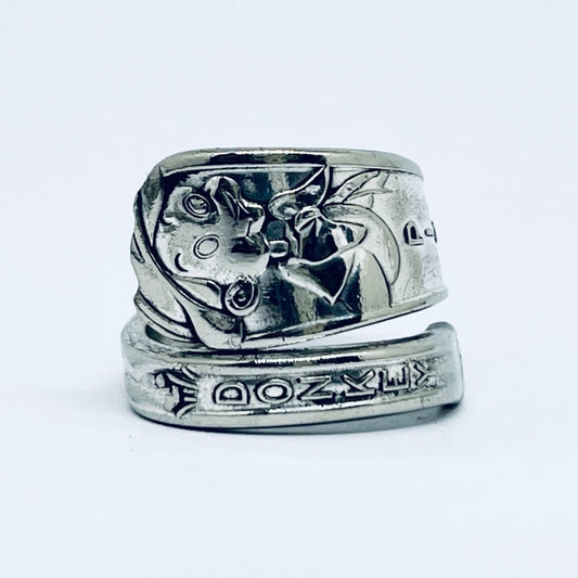 Anello Artigianale PINOCCHIO Mod. SPIRALE  Realizzato con  Antica posata in Argento (Prima Metà del ’900)