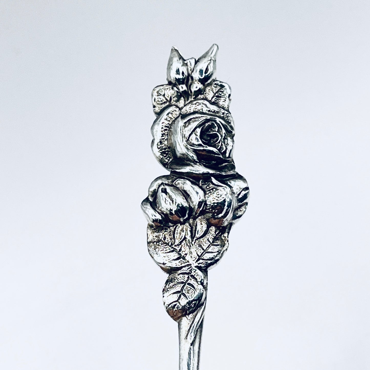 Anello Artigianale ROSA SELVATICA Mod. SPIRALE  Realizzato con Antica posata in Argento (Prima Metà del ’900)