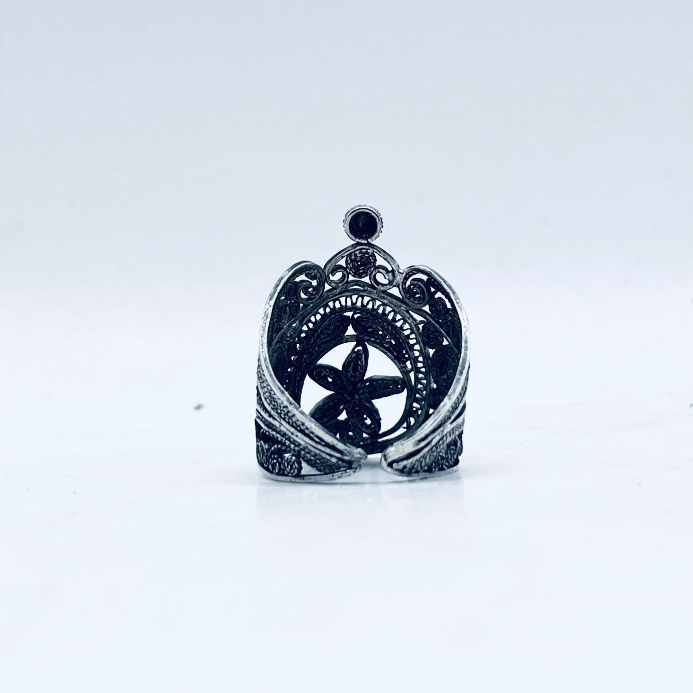 Anello Artigianale FILIGRANA Mod. SPILLA Realizzato con Antica spilla in Argento (Prima Metà del ’900)