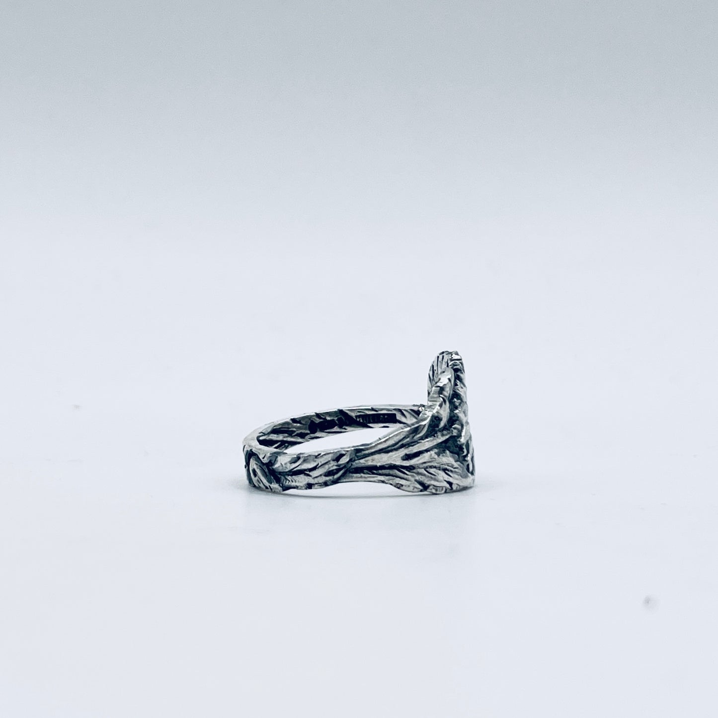 Anello Artigianale GIRASOLE Mod. CLASSICO  Realizzato con Antica posata in Argento (Prima Metà del ’900)