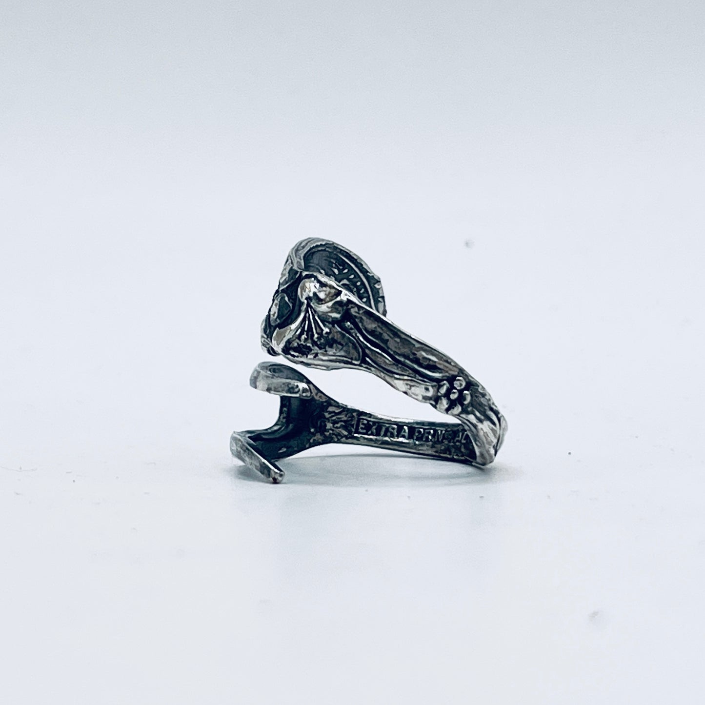 Anello Artigianale ANEMONE Mod. PINZETTA  Realizzato con Antica posata in Argento (Prima Metà del ’900)