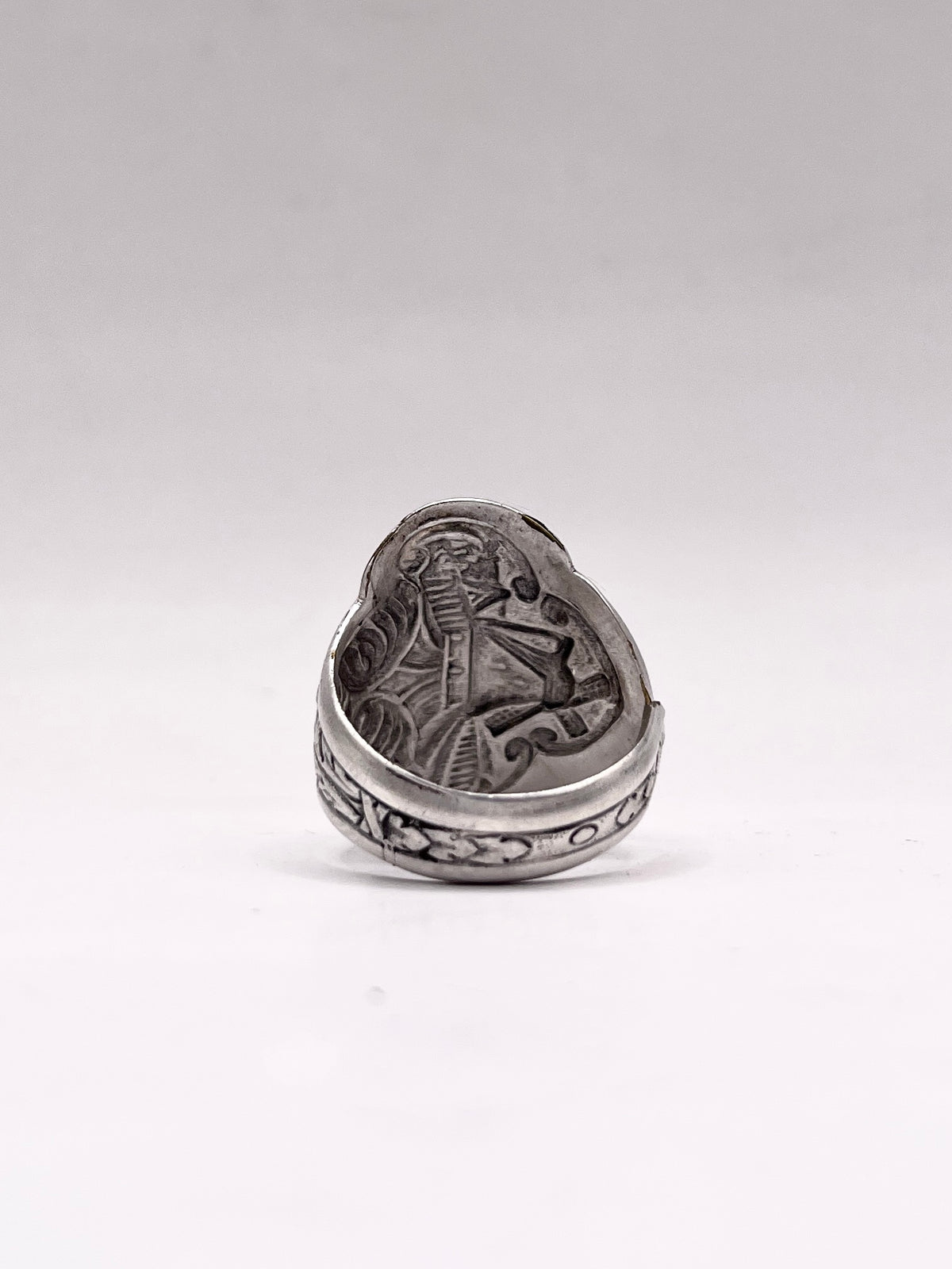 Anello Artigianale MULINO A VENTO  Mod. CLASSICO Realizzato con Antica posata in Argento (Prima Metà del ’900)
