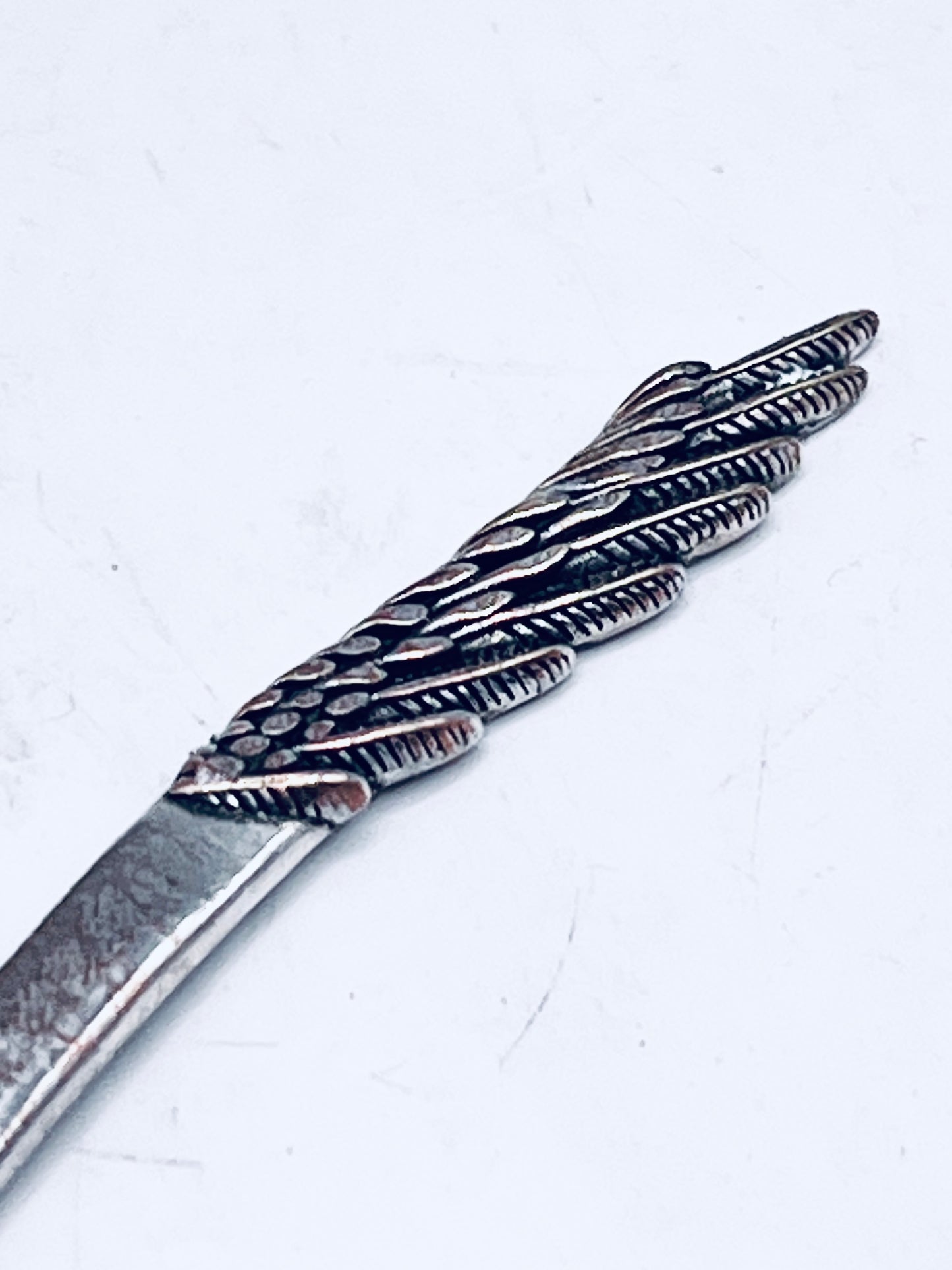 Anello Artigianale ALZAVOLO Mod. SPIRALE  Realizzato con  Antico tagliacarte in Argento (Prima Metà del ’900)