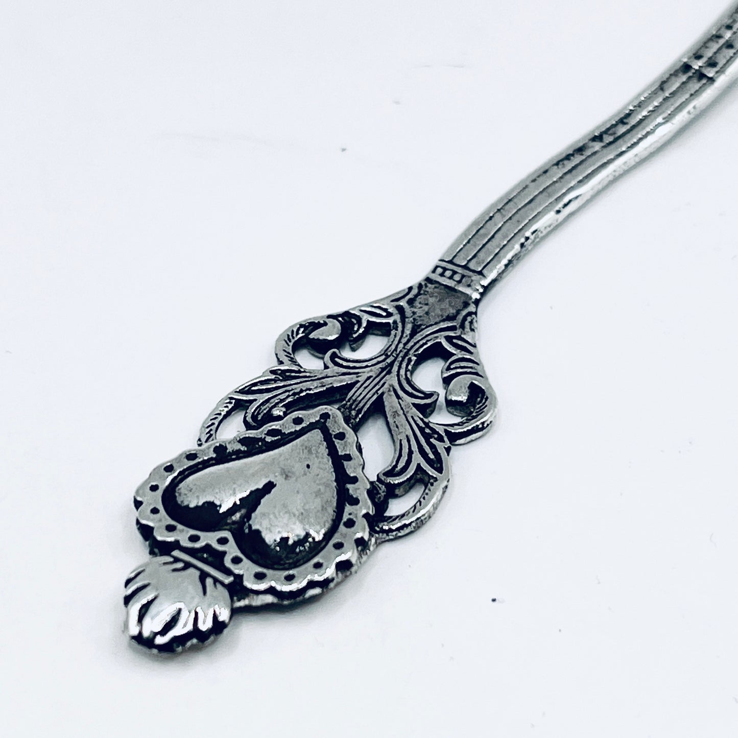 Anello Artigianale CUORE SACRO Mod. CLASSICO/SPIRALE Realizzato con Antica posata in Argento (Prima Metà del ’900)